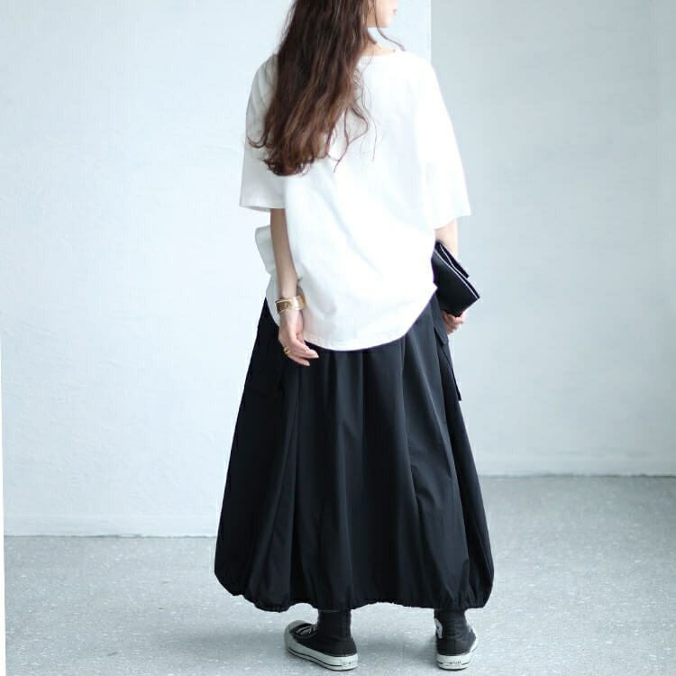 大きいサイズ レディース カーゴバルーンロングスカート　sw-0618