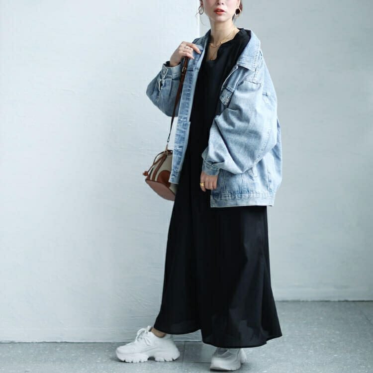 大きいサイズ レディース ボリュームスリーブスキッパーロングワンピース　sw-0613