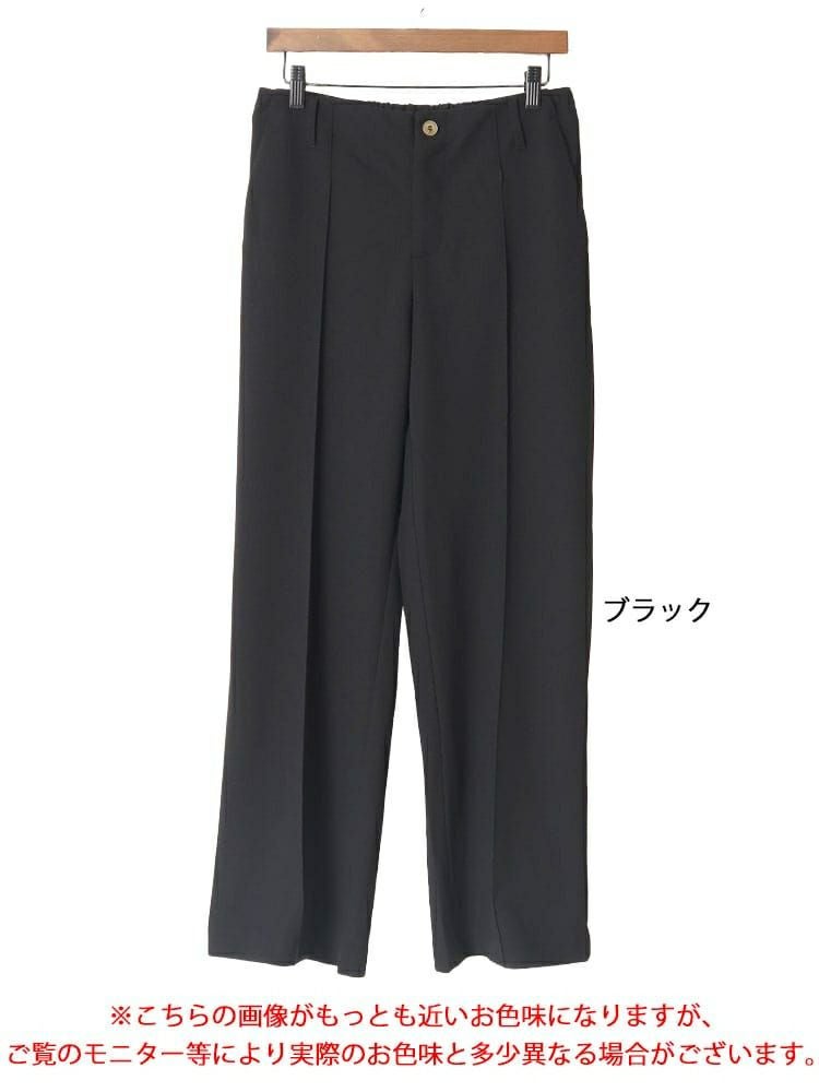 大きいサイズ レディース センターラインストレッチワイドパンツ　sfe-0001