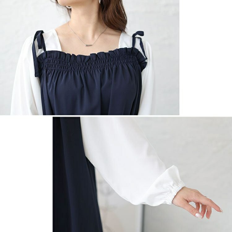 大きいサイズ レディース ドッキングキャミソールチュニック　fem-413