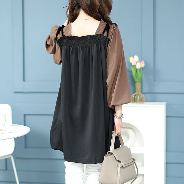 大きいサイズ レディース ドッキングキャミソールチュニック　fem-413