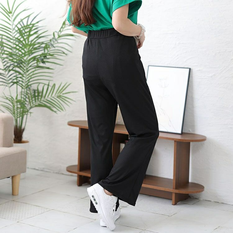 大きいサイズ レディース センターシームフレアパンツ　kt-150