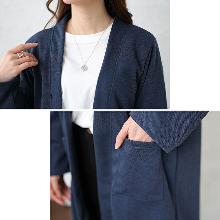 大きいサイズ レディース ロング丈トッパーカーディガン　cast-5542026