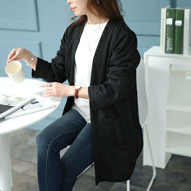 大きいサイズ レディース ロング丈トッパーカーディガン　cast-5542026