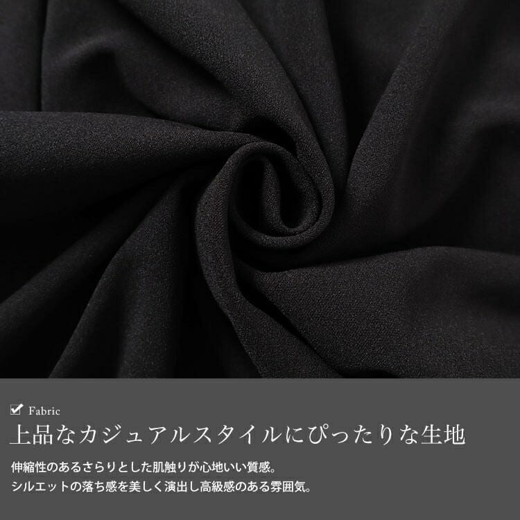 大きいサイズ レディース 深Vネックバックスリットジャンパースカート　plan-2300477