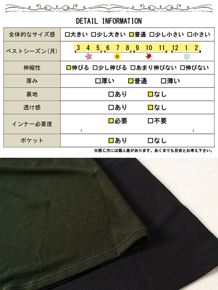 大きいサイズ レディース 深Vネックバックスリットジャンパースカート　plan-2300477