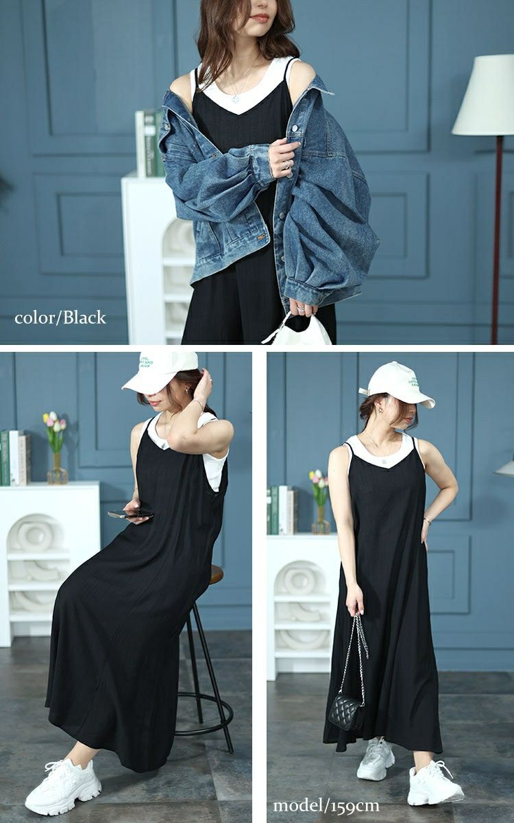 大きいサイズ レディース プリンセスラインキャミワンピース　fem-469