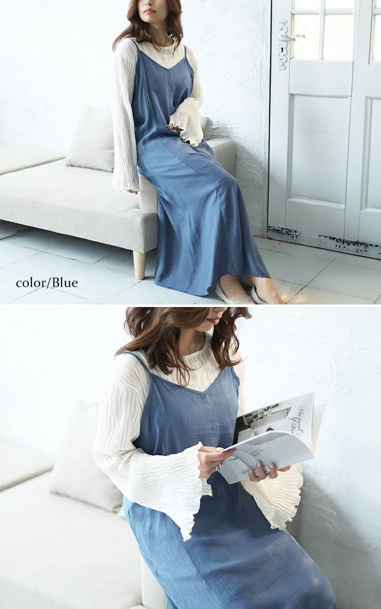 大きいサイズ レディース プリンセスラインキャミワンピース　fem-469