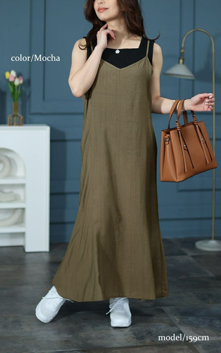 大きいサイズ レディース プリンセスラインキャミワンピース　fem-469