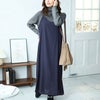 大きいサイズ レディース プリンセスラインキャミワンピース　fem-469 ネイビー