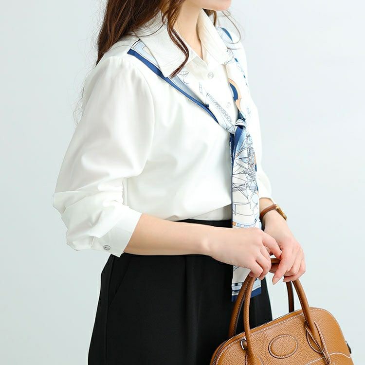 大きいサイズ レディース スカーフドッキングブラウス　goldy-1453 【メール便可】