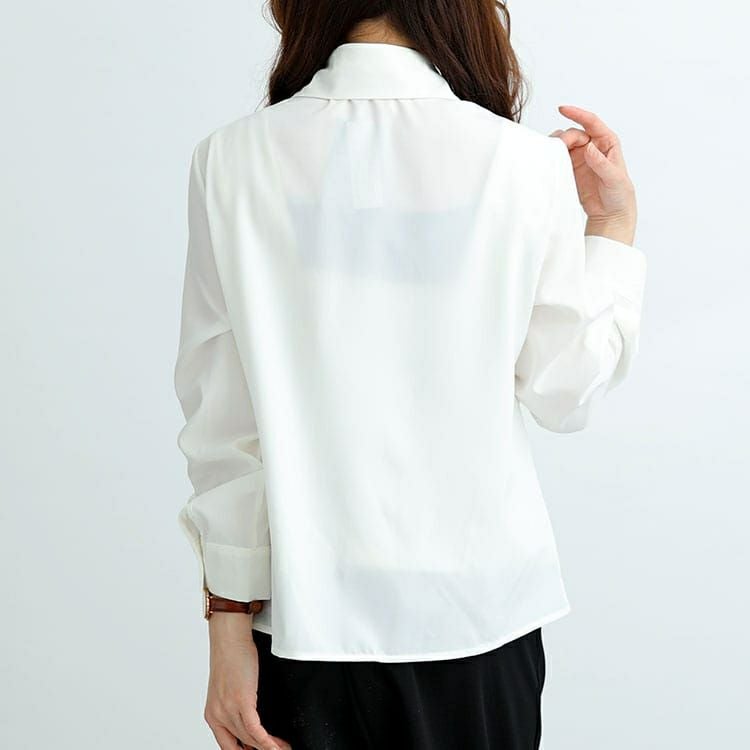 大きいサイズ レディース スカーフドッキングブラウス　goldy-1453 【メール便可】