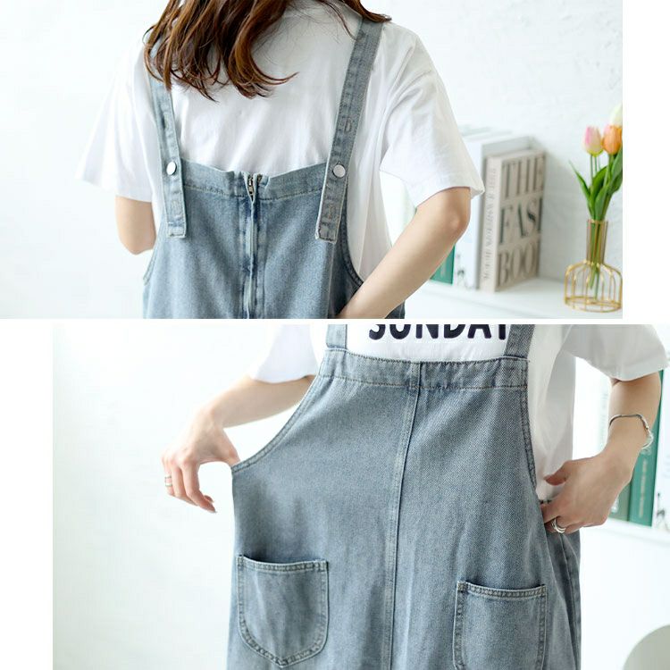 大きいサイズ レディース 前後2wayデニムジャンパースカート　goldy-1465