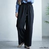大きいサイズ レディース ハイパージャージーリラックスストレートパンツ　tkb-141564328 ブラック
