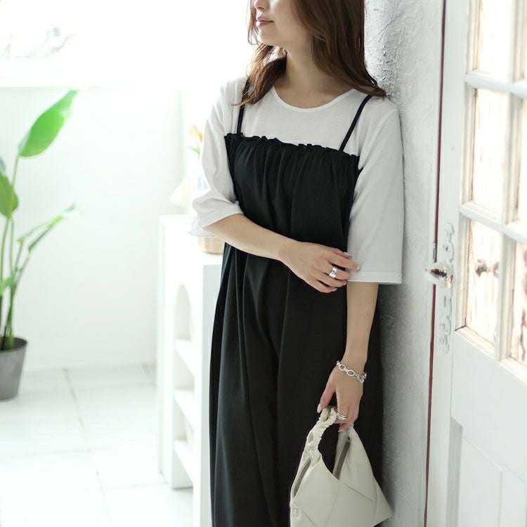 大きいサイズ レディース ミニフリルドッキングキャミワンピース　cast-5542030