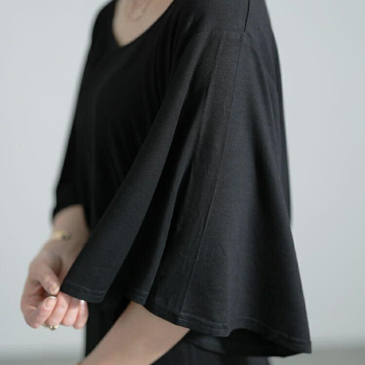 大きいサイズ レディース 接触冷感ケープスリーブハートネックワンピース　sw-0620