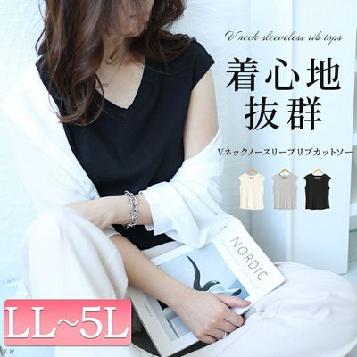 大きいサイズ レディース フレンチスリーブVネックリブトップス　wk-0429 【メール便可】