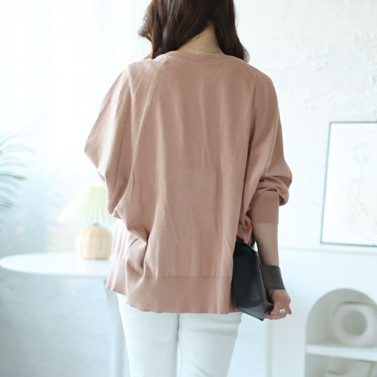 大きいサイズ レディース キーネックドルマンカーディガン　wn-0206