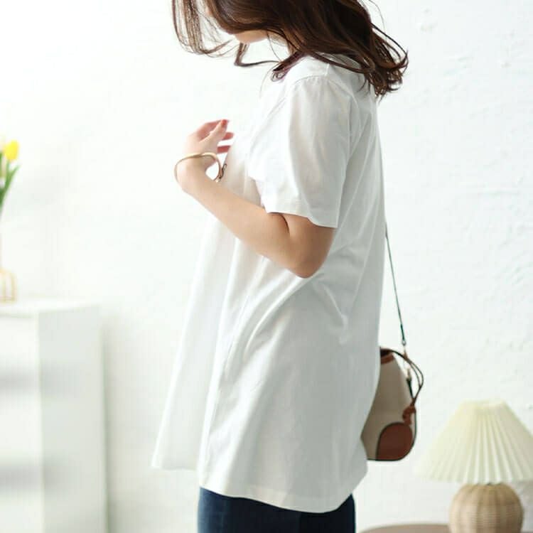 大きいサイズ レディース シャドーロゴチュニックTシャツ　cast-5544002 【メール便可】