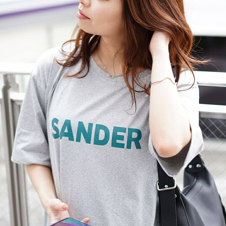 大きいサイズ レディース サイドスリット入りロゴカットソーワンピース　goldy-1469 【メール便可】