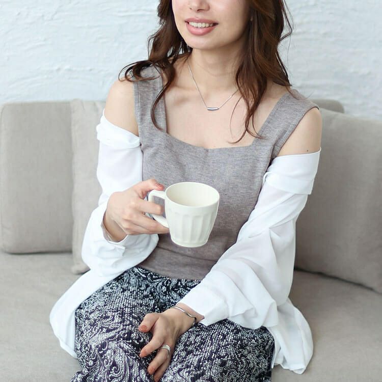 大きいサイズ レディース インナー隠しワッフルスクエアネックタンクトップ　wk-0433 【メール便可】