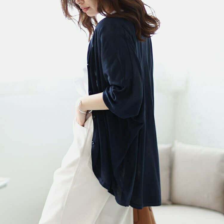 大きいサイズ レディース シアードルマンカーディガン　wn-0181 【メール便可】