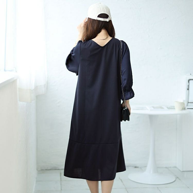 大きいサイズ レディース 2wayキャンディスリーブ裾フレアワンピース　cpdai-658503