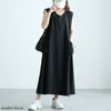 大きいサイズ レディース ボリュームポケットノースリーブワンピース　nw-24012 ブラック