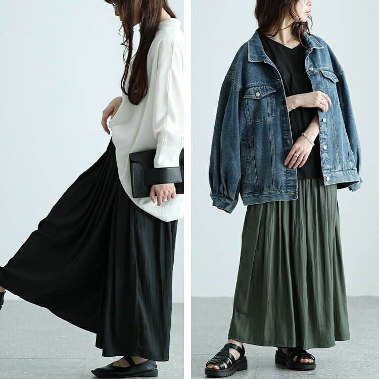 大きいサイズ レディース ラップギャザースカーチョ　nw-24011