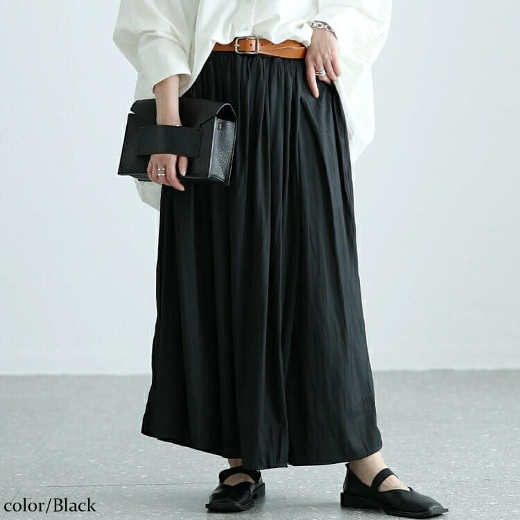 大きいサイズ レディース ラップギャザースカーチョ　nw-24011