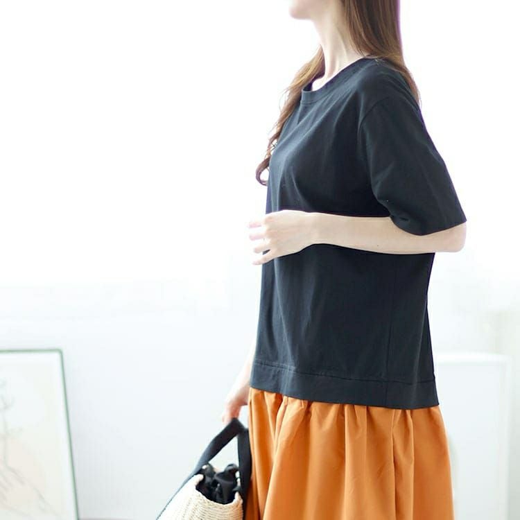 大きいサイズ レディース 配色切替えロングワンピース　goldy-1460 【メール便可】