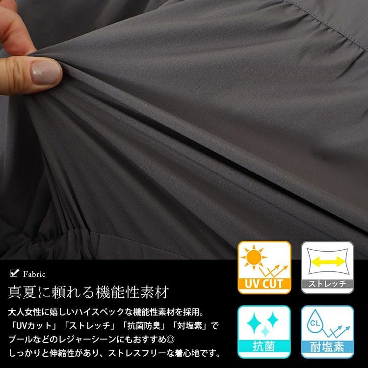 大きいサイズ レディース ウエストドロストラッシュガードパーカー　mncut-548305
