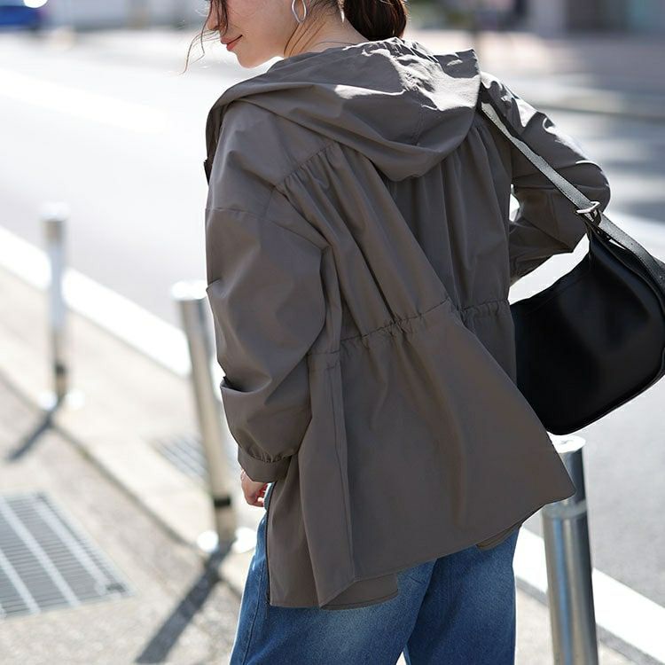 大きいサイズ レディース ウエストドロストラッシュガードパーカー　mncut-548305