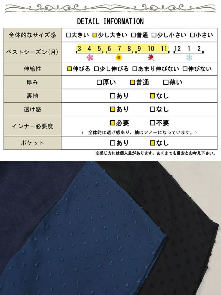 大きいサイズ レディース ドットドビー切替えドルマンワンピース fem