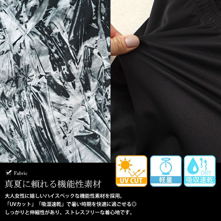 大きいサイズ レディース スモーク柄吸汗速乾ドライ指穴ジップパーカー＆テーパードパンツ2点セット　big-0002