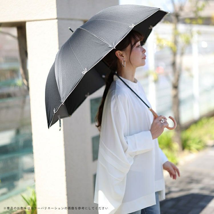 大きいサイズ レディース UV99％フルール55cm晴雨兼用傘　map-914049
