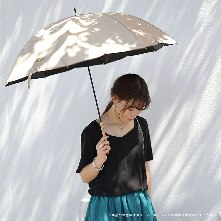 大きいサイズ レディース UV99％フルール55cm晴雨兼用傘　map-914049