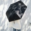 大きいサイズ レディース UV99％カットスイートフラワー55cm晴雨兼用折り畳み傘　map-924053 ブラック