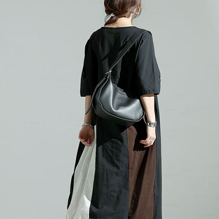 大きいサイズ レディース 配色切替えバルーンワンピース　goldy-1474 【メール便可】