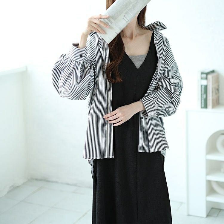 大きいサイズ レディース 前後2way楊柳ノースリーブワンピース　mncut-142034