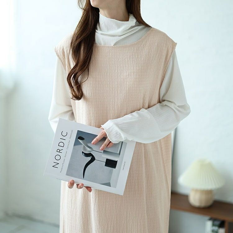 大きいサイズ レディース 前後2way楊柳ノースリーブワンピース　mncut-142034