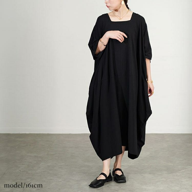 大きいサイズ レディース 接触冷感コクーンワンピース　kt-7824600