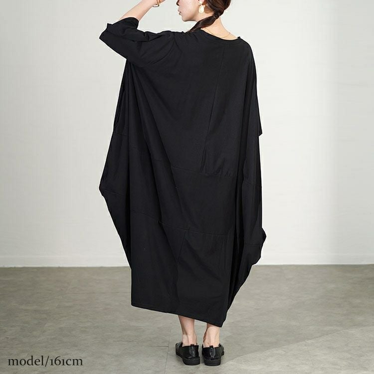 大きいサイズ レディース 接触冷感コクーンワンピース　kt-7824600