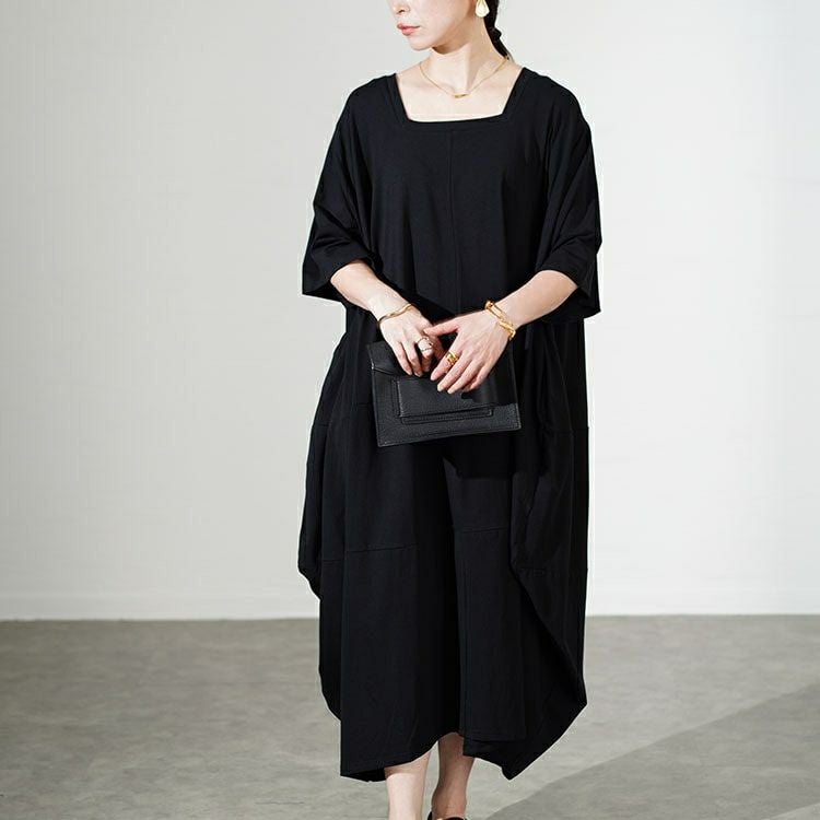 大きいサイズ レディース 接触冷感コクーンワンピース　kt-7824600