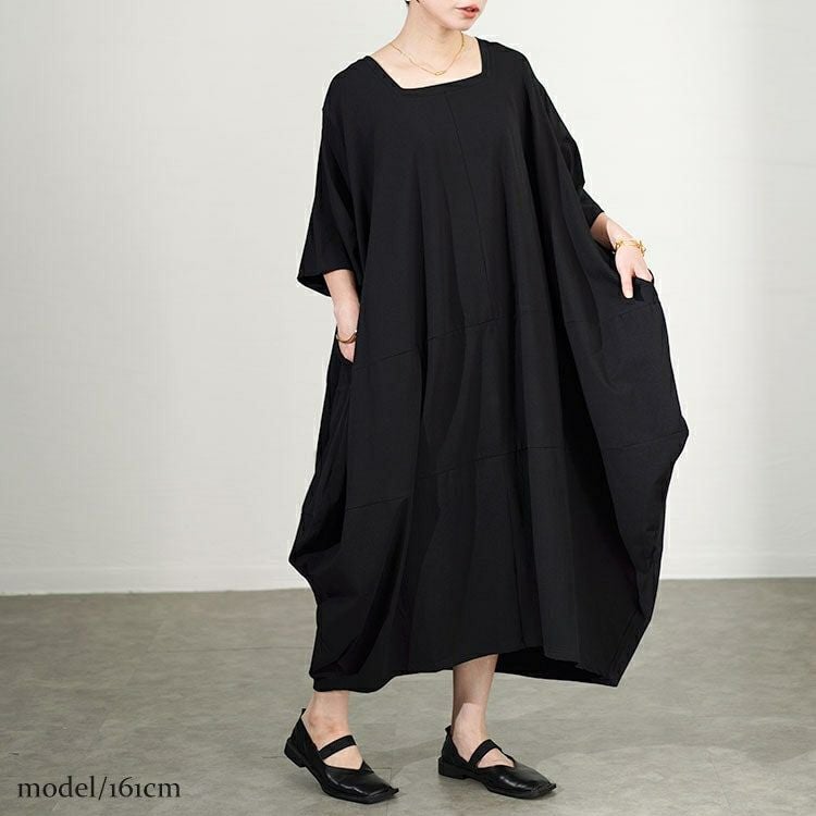 大きいサイズ レディース 接触冷感コクーンワンピース　kt-7824600