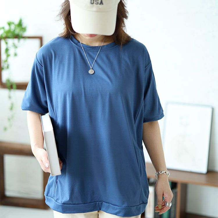 大きいサイズ レディース ストレッチドルマントップス　goldy-1481 【メール便可】