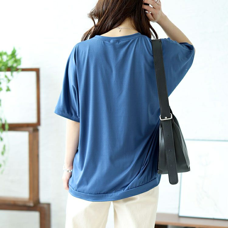 大きいサイズ レディース ストレッチドルマントップス　goldy-1481 【メール便可】