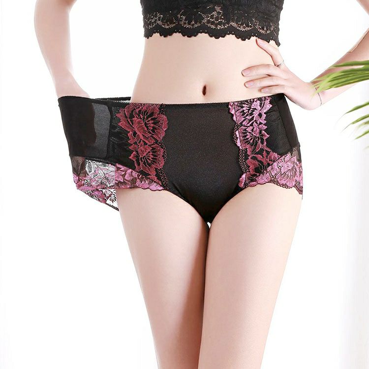 大きいサイズ レディース ハイウエストストレッチ花柄ショーツ　goldy-1485 【メール便可】