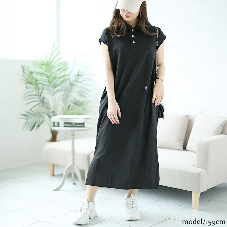 大きいサイズ レディース ポロワンピース　goldy-1484