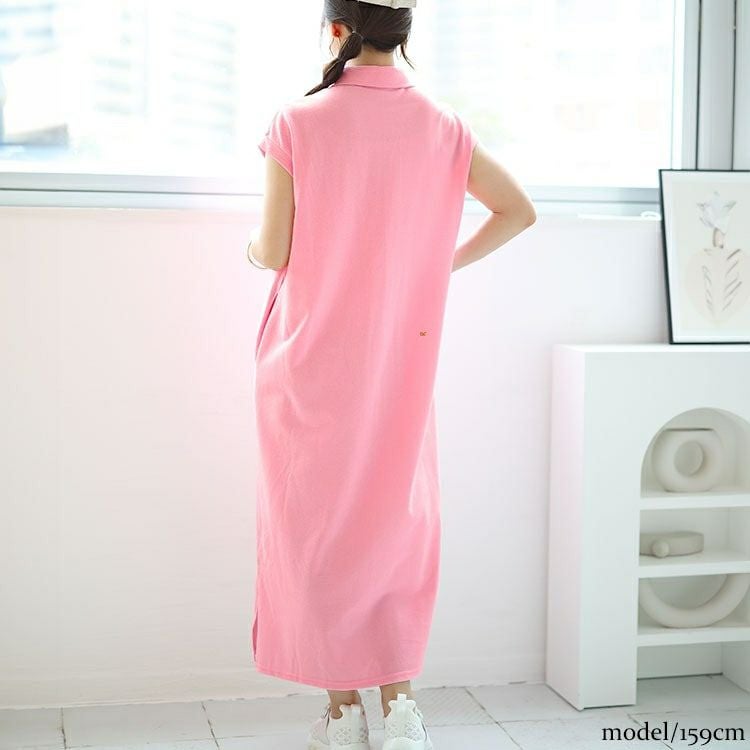 大きいサイズ レディース ポロワンピース　goldy-1484